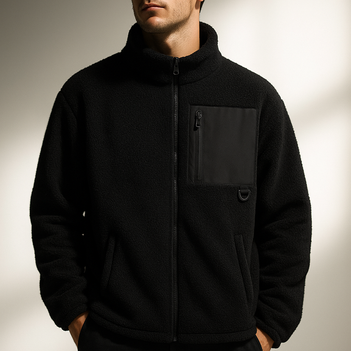 VESTE EN POLAIRE AVEC ZIP POUR HOMMES