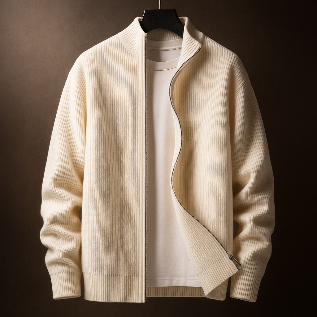 PULL CÔTE À CÔTE AVEC ZIP POUR HOMME