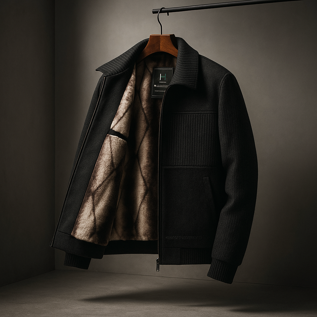 VESTE ZIPPÉE TEXTURÉE POUR HOMME