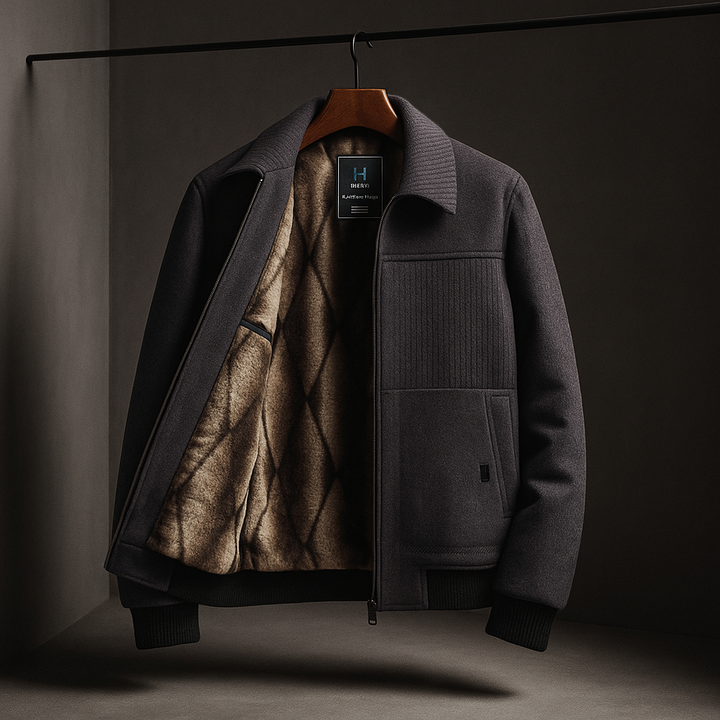 VESTE ZIPPÉE TEXTURÉE POUR HOMME