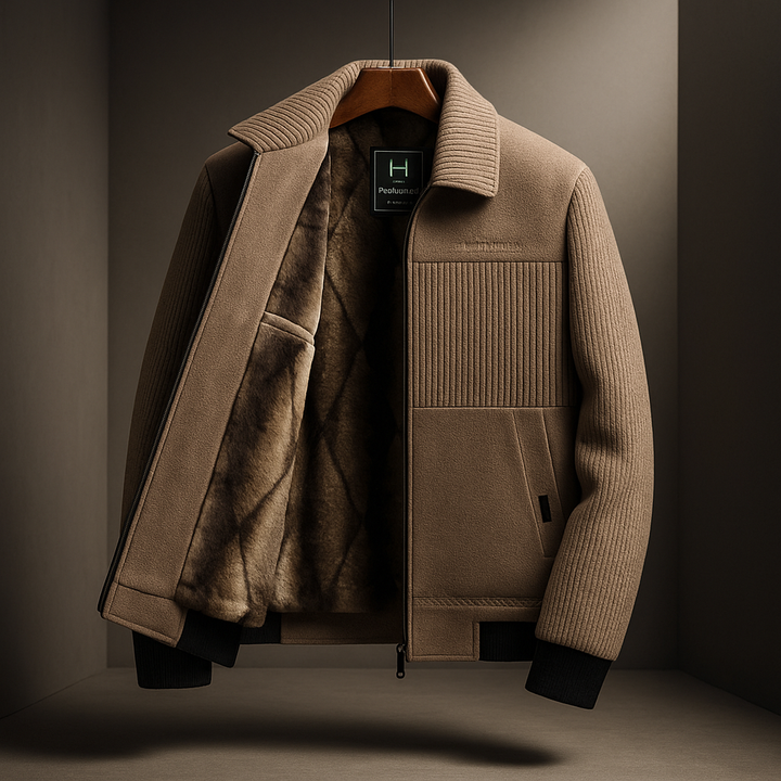 VESTE ZIPPÉE TEXTURÉE POUR HOMME