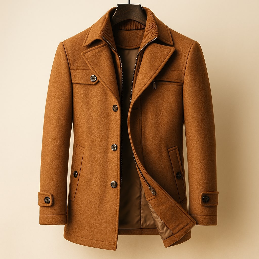 MANTEAU LONG EN LAINE POUR HOMME
