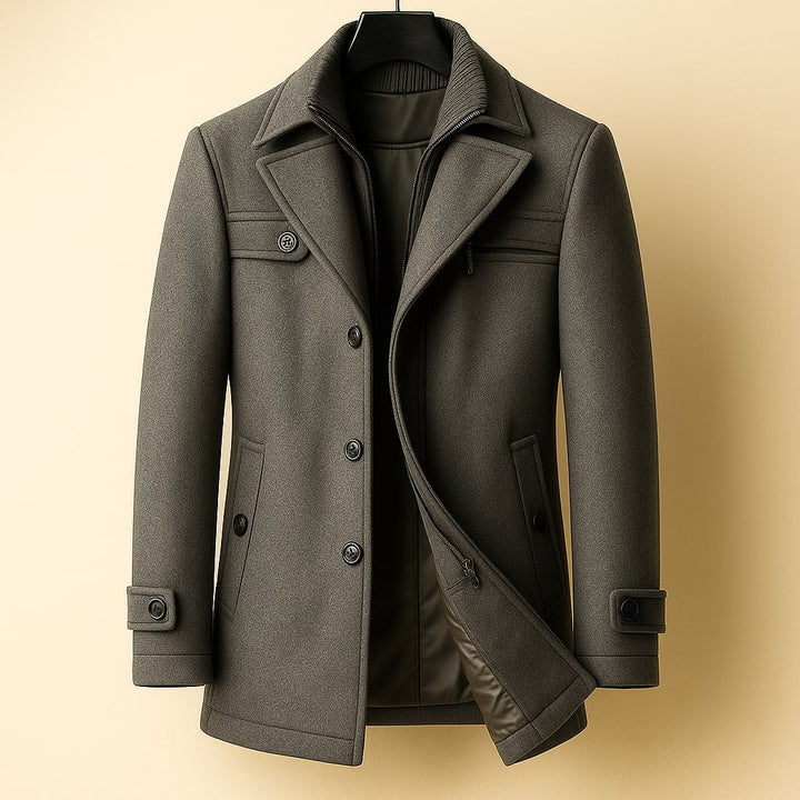 MANTEAU LONG EN LAINE POUR HOMME