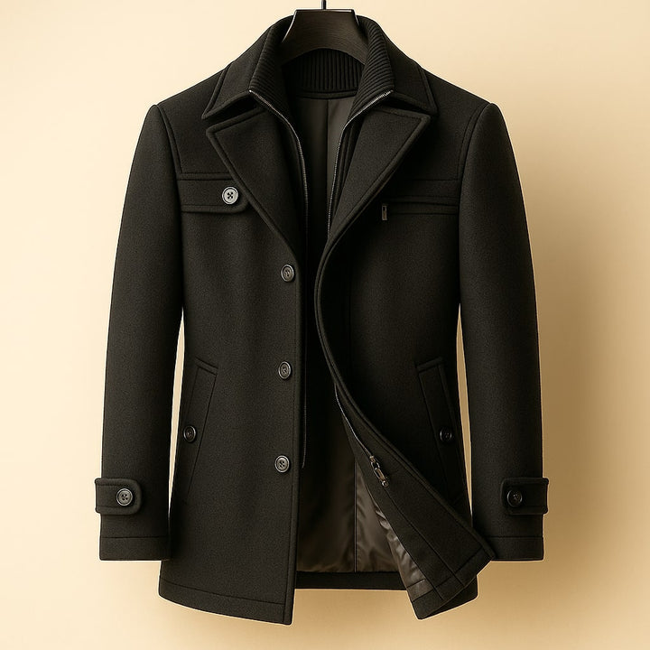 MANTEAU LONG EN LAINE POUR HOMME