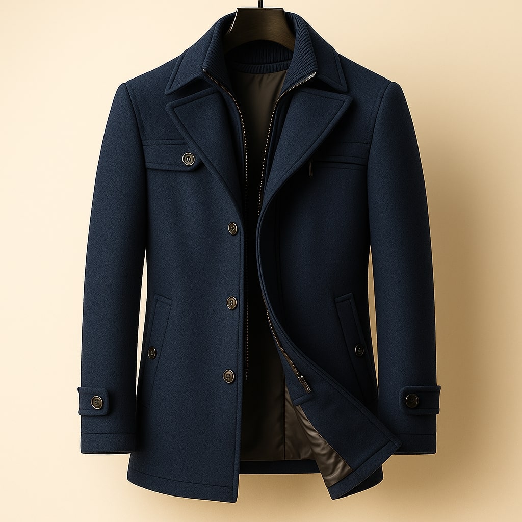 MANTEAU LONG EN LAINE POUR HOMME