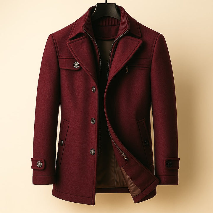 MANTEAU LONG EN LAINE POUR HOMME