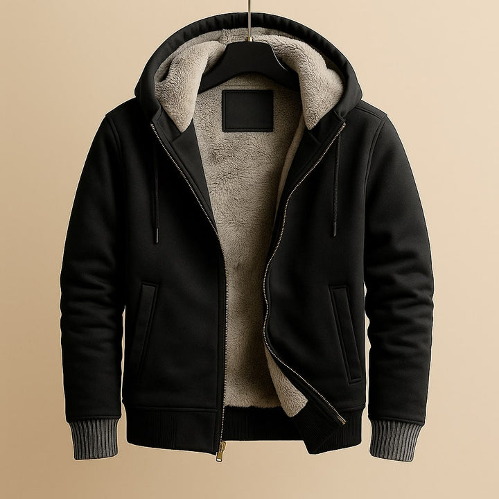 VESTE DOUBLÉE À CAPUCHE POUR LES HOMMES