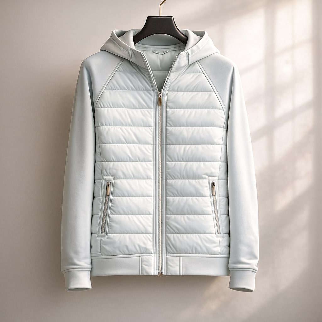SWEAT À CAPUCHE ZIPPÉ MATELASSÉ POUR HOMME