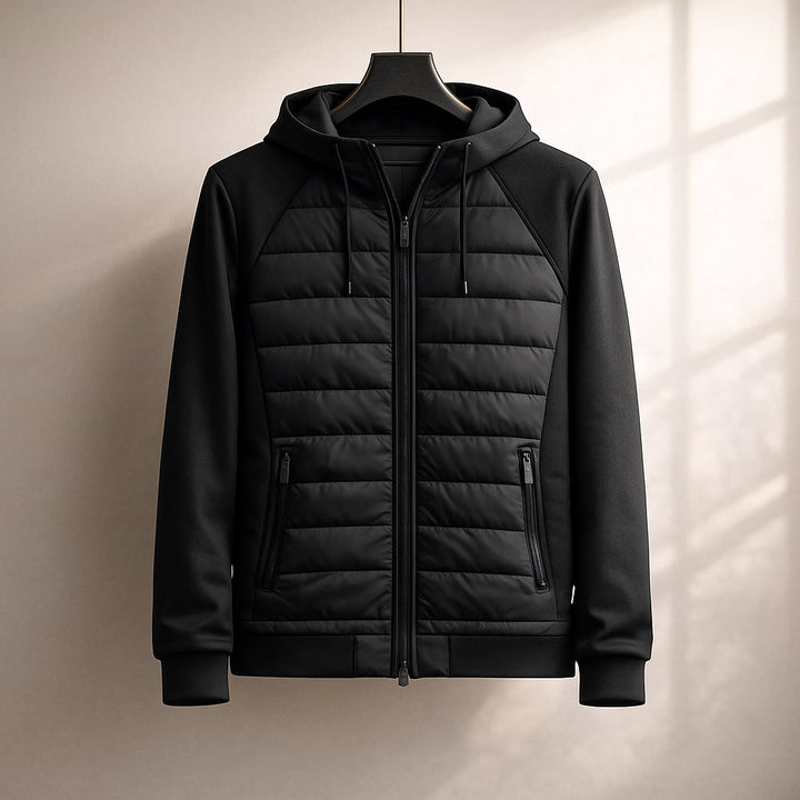 SWEAT À CAPUCHE ZIPPÉ MATELASSÉ POUR HOMME