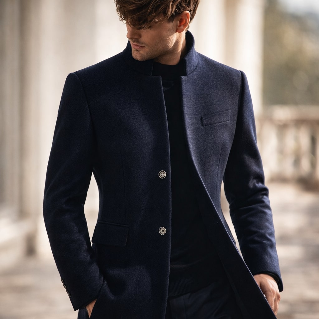 MANTEAU COL MONTANT POUR HOMME