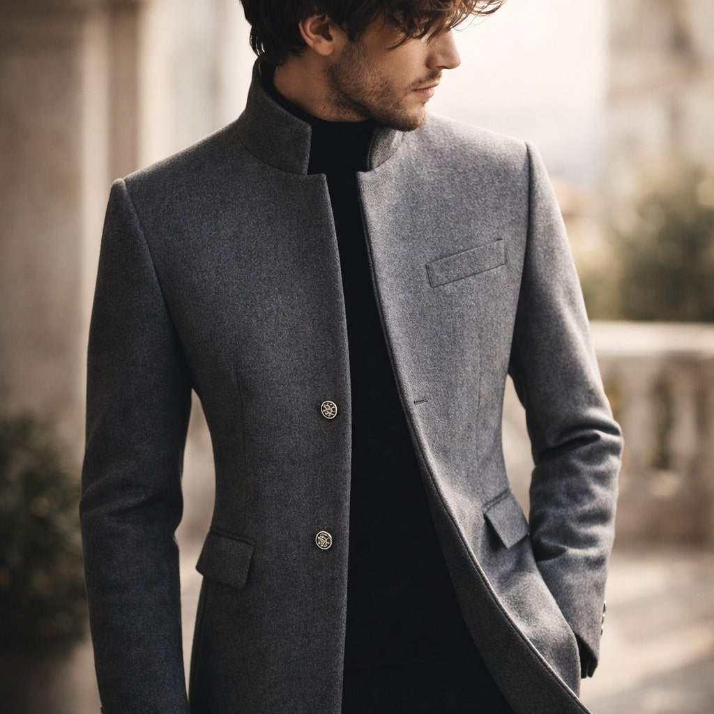 MANTEAU COL MONTANT POUR HOMME