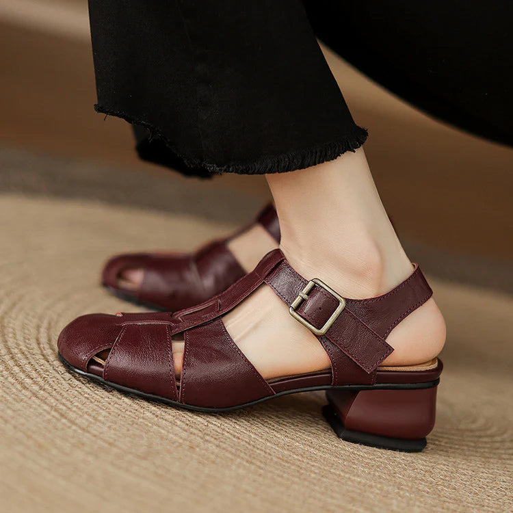 Amélie | Sandales en Cuir, Confort & Élégance Intemporelle