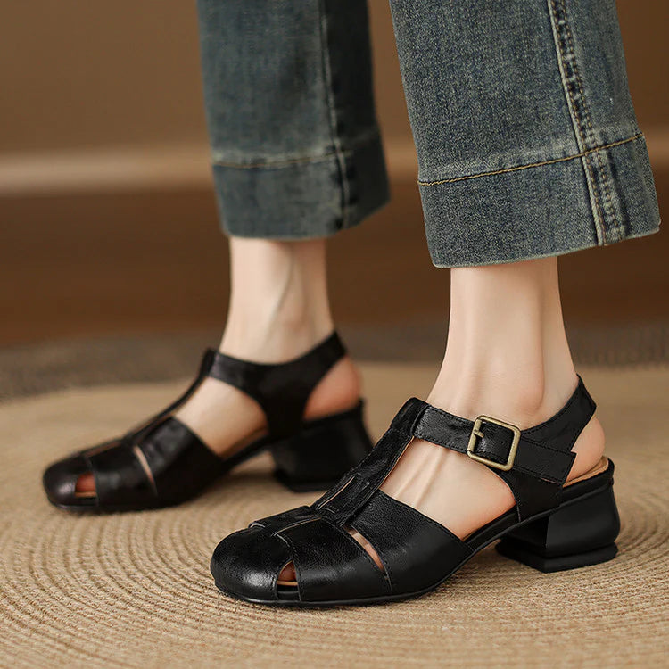 Amélie | Sandales en Cuir, Confort & Élégance Intemporelle