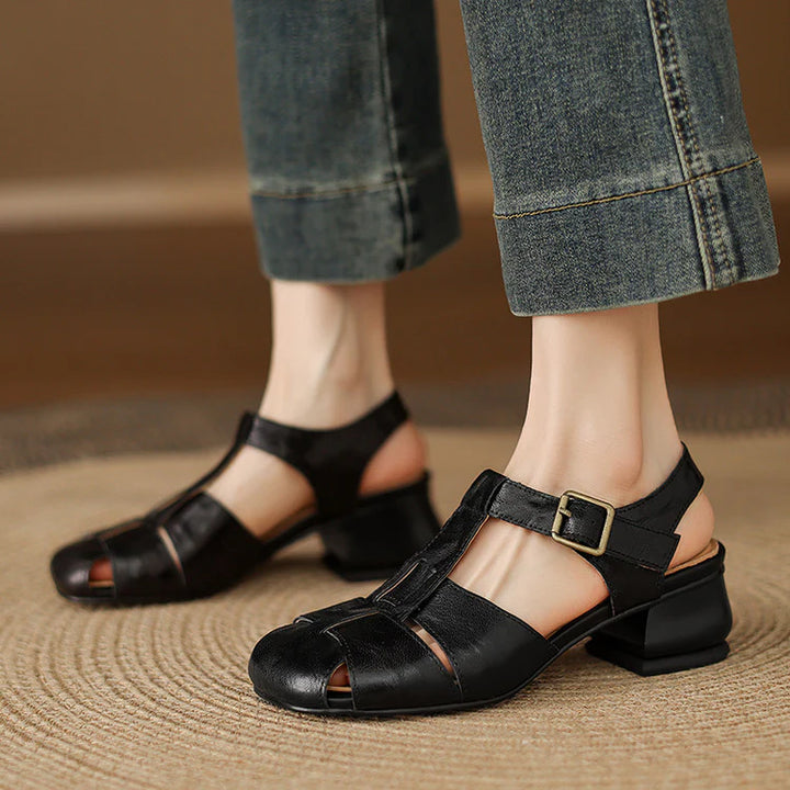 Amélie | Sandales en Cuir, Confort & Élégance Intemporelle