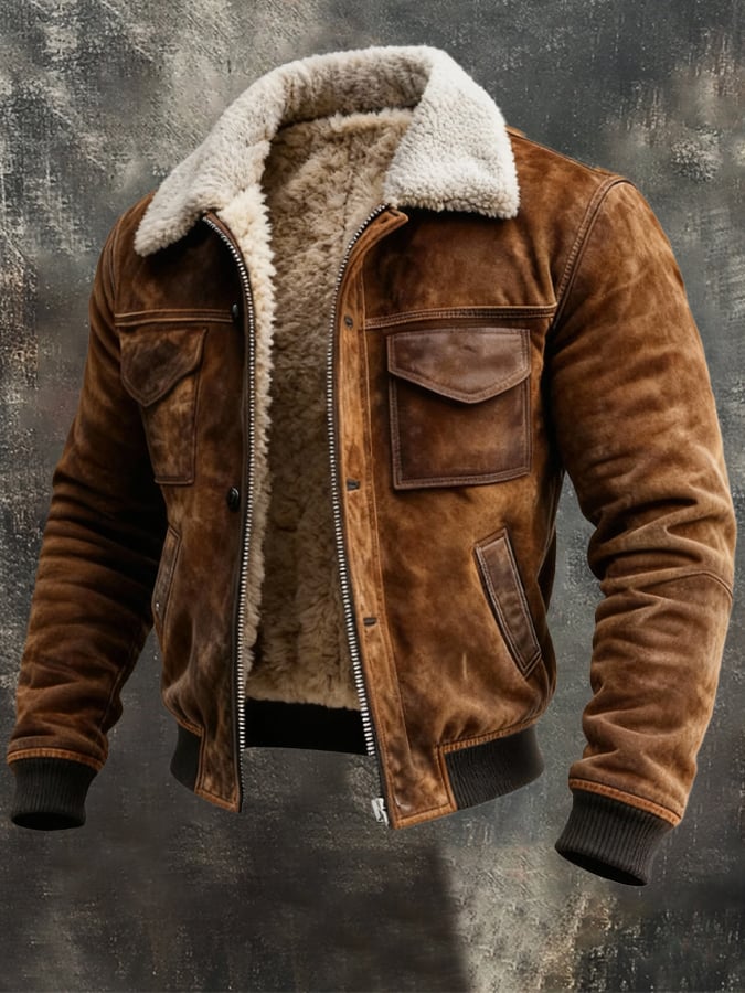 VESTE DOUBLÉE SHERPA POUR HOMME