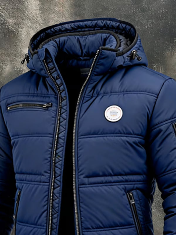 VESTE D'HIVER À CAPUCHE CLASSIQUE POUR HOMME