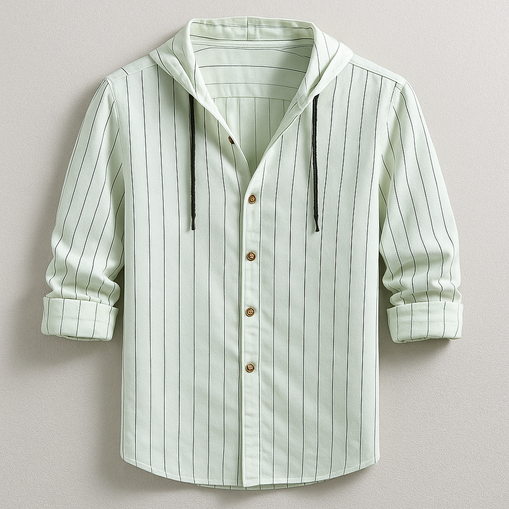 CHEMISE DE LUXE À RAYURES AVEC CAPUCHE