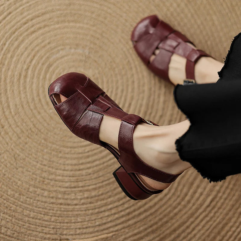 Amélie | Sandales en Cuir, Confort & Élégance Intemporelle
