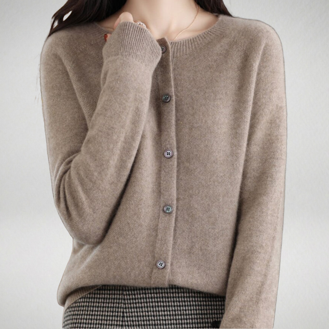 Isabelle | Cardigan cachemire col rond