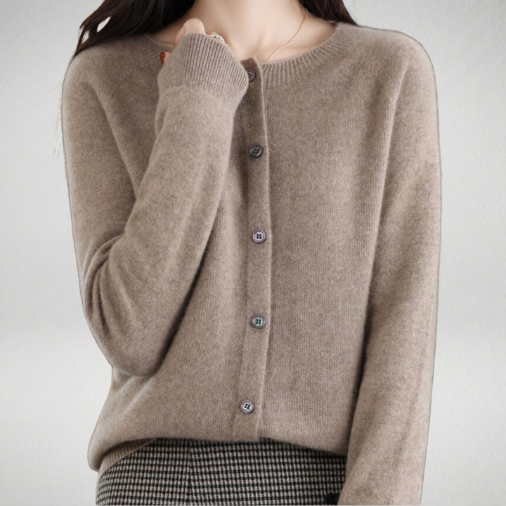 Isabelle | Cardigan cachemire col rond