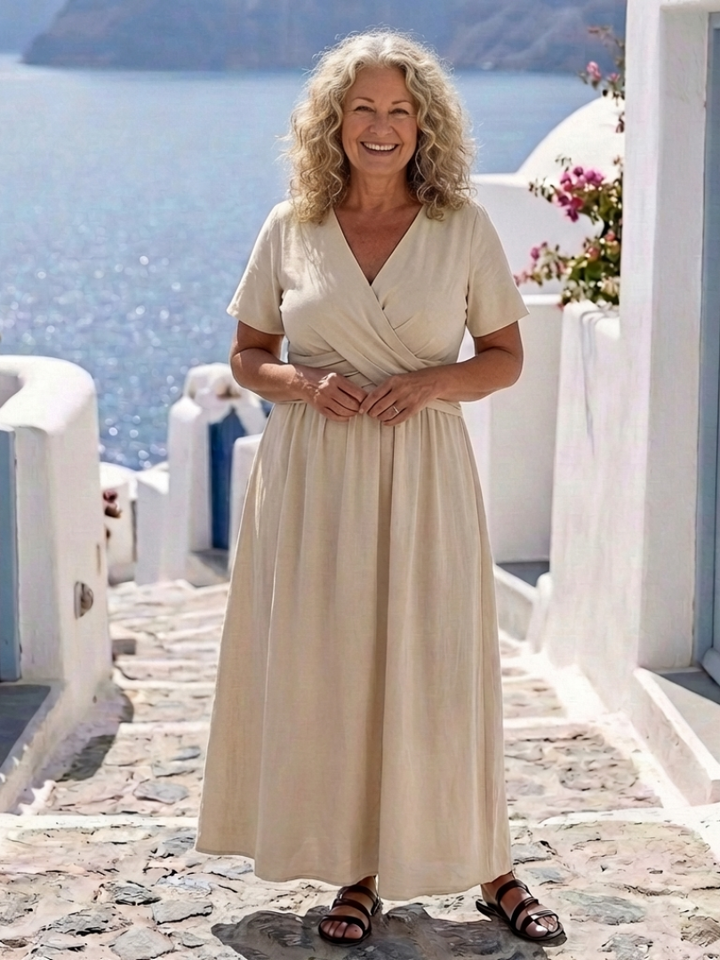 Alvara | Robe midi fluide à décolleté en V