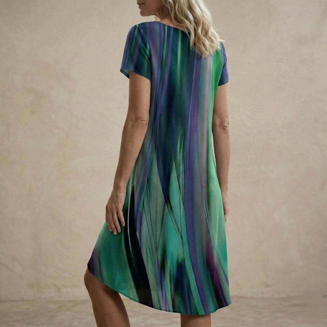 Amandine | Robe fluide aux nuances profondes
