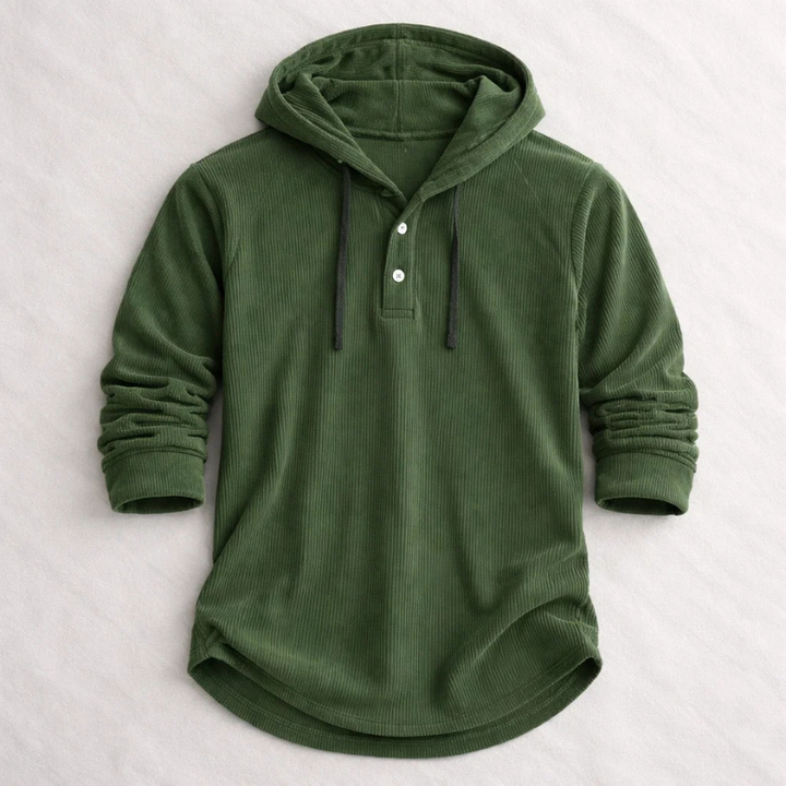 SWEAT À CAPUCHE EN VELOURS CÔTELÉ POUR HOMME