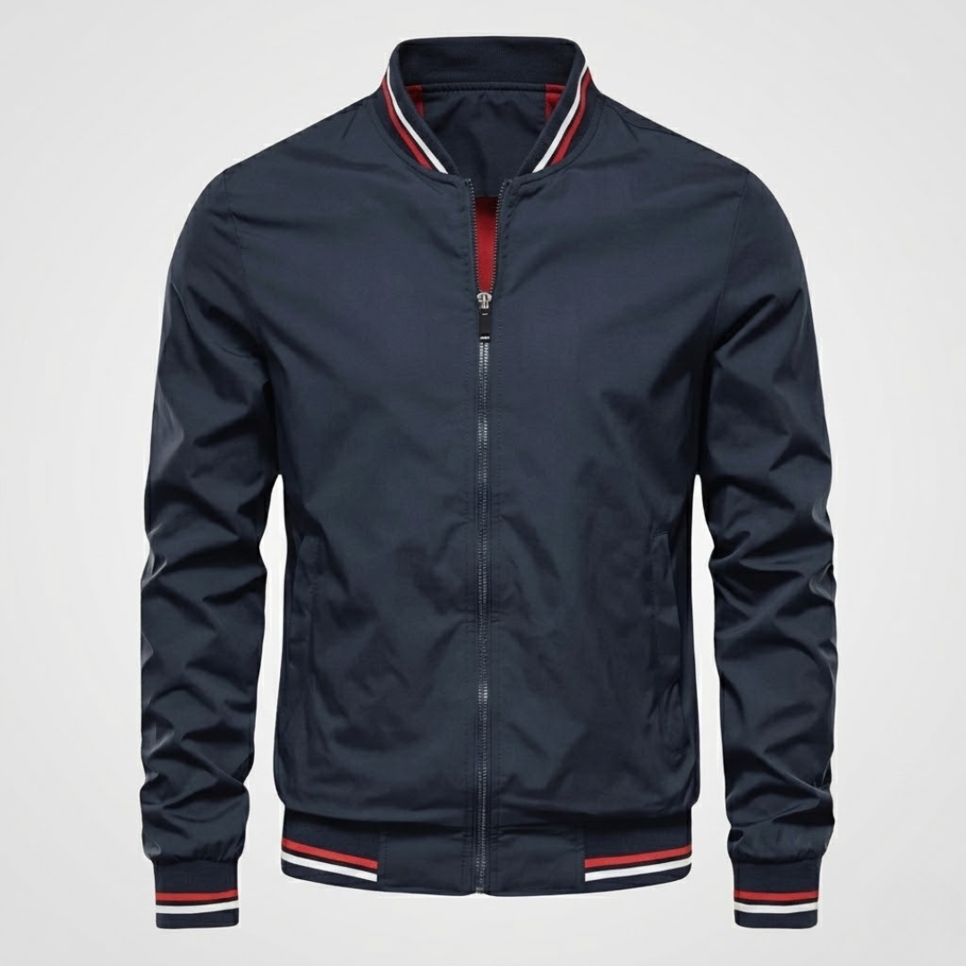 DIDIER | Blouson teddy en microfibre — bords contrastés
