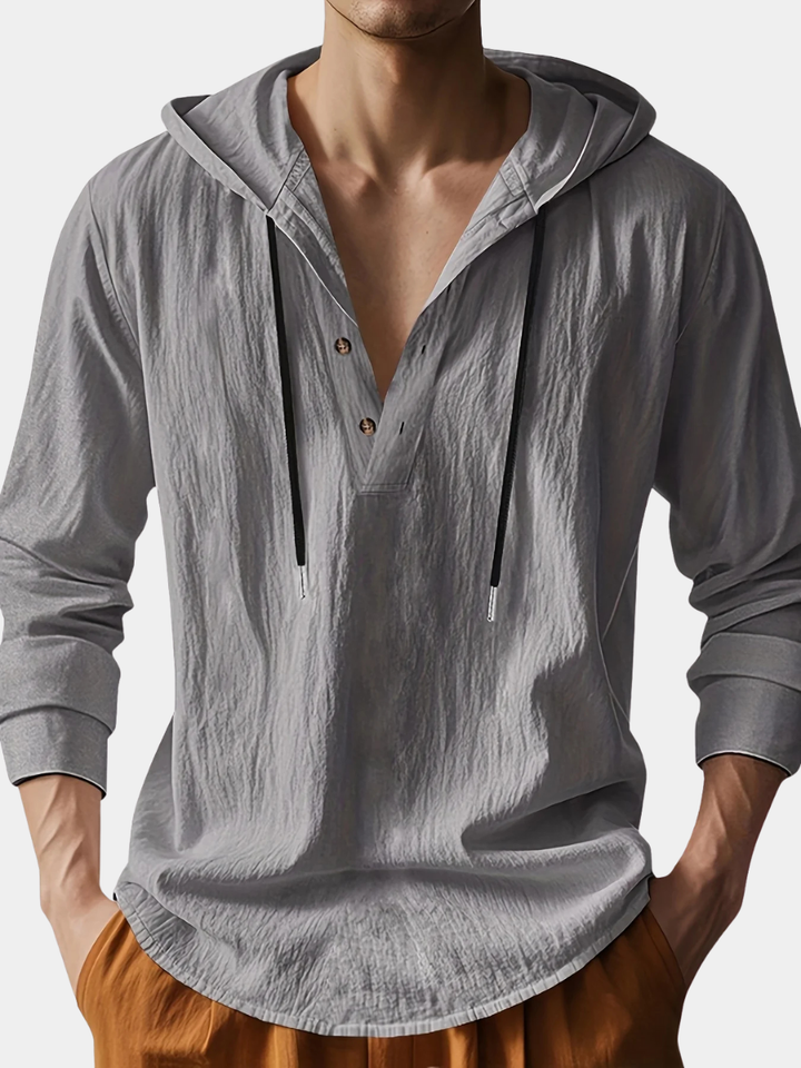 CHEMISE EN LIN AVEC CAPUCHE DE LUXE