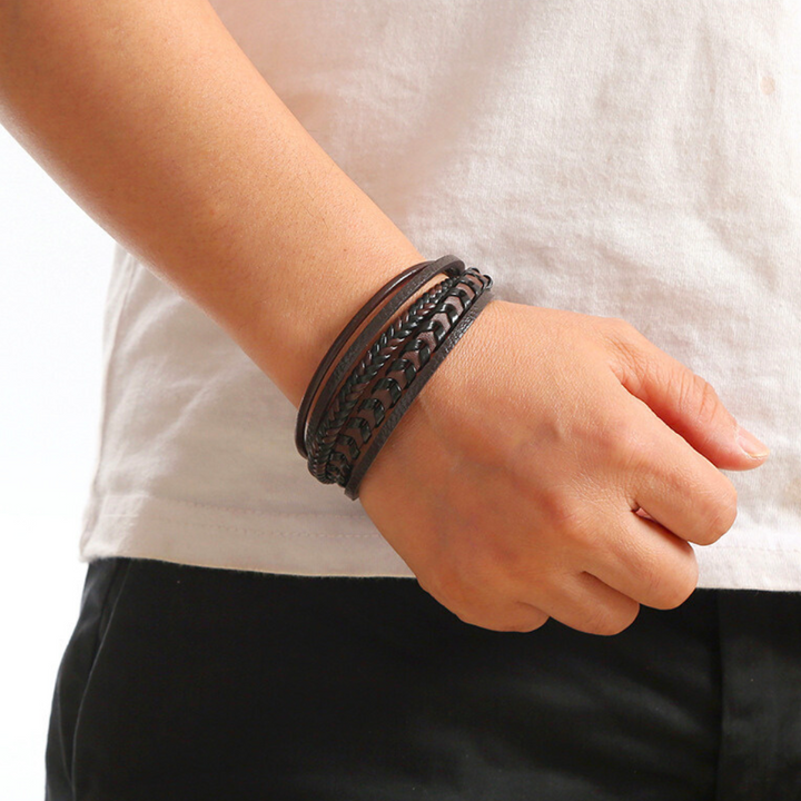 BRACELET HOMME EN CUIR DE LUXE