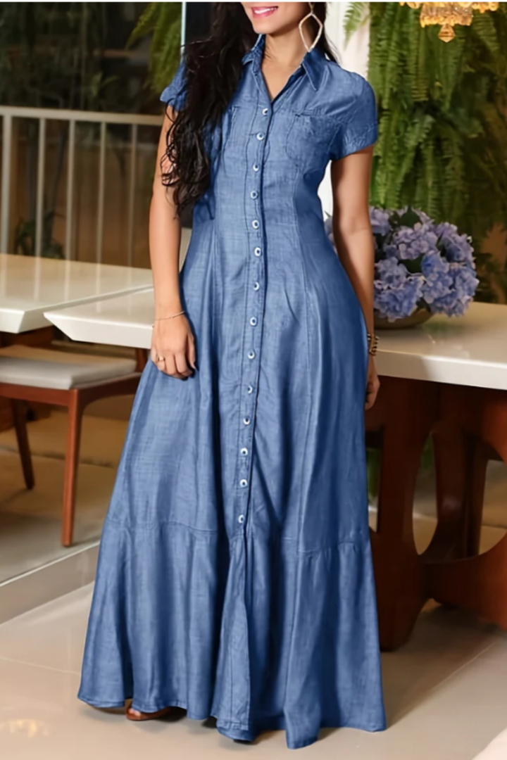 MARGAUX | Robe Longue en Jean