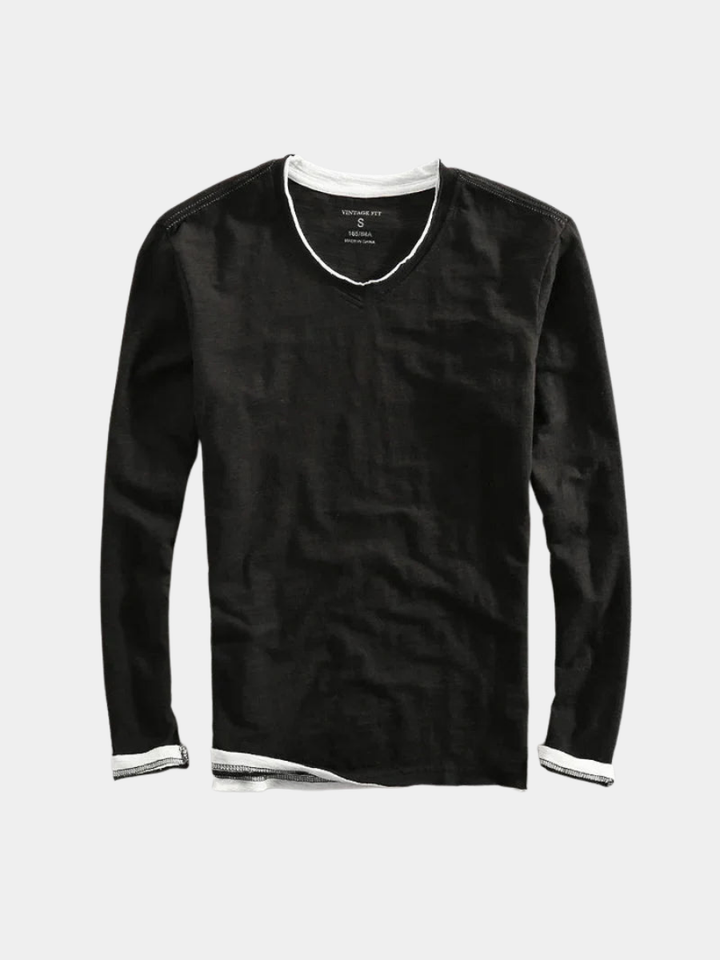 CHEMISE À MANCHES LONGUES EN COTON