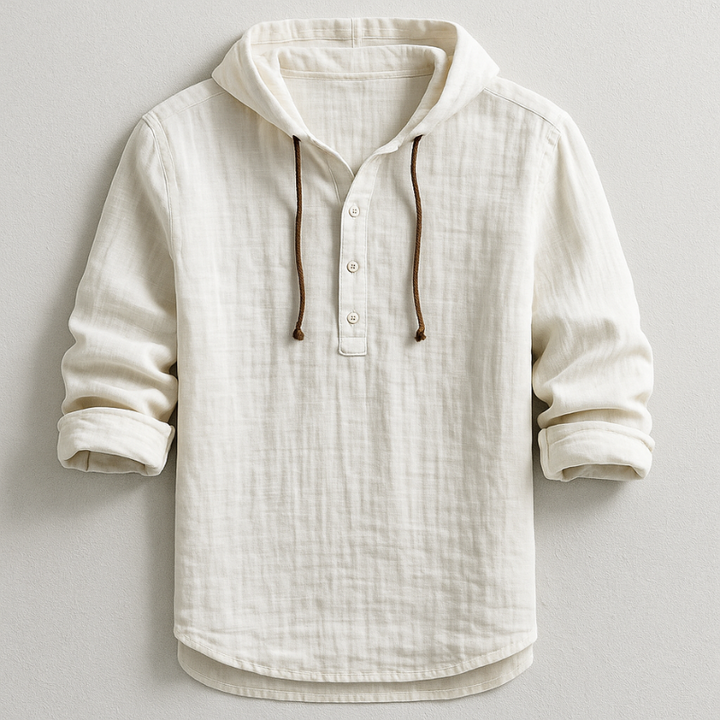 SWEAT À CAPUCHE EN COTON LIN POUR HOMMES