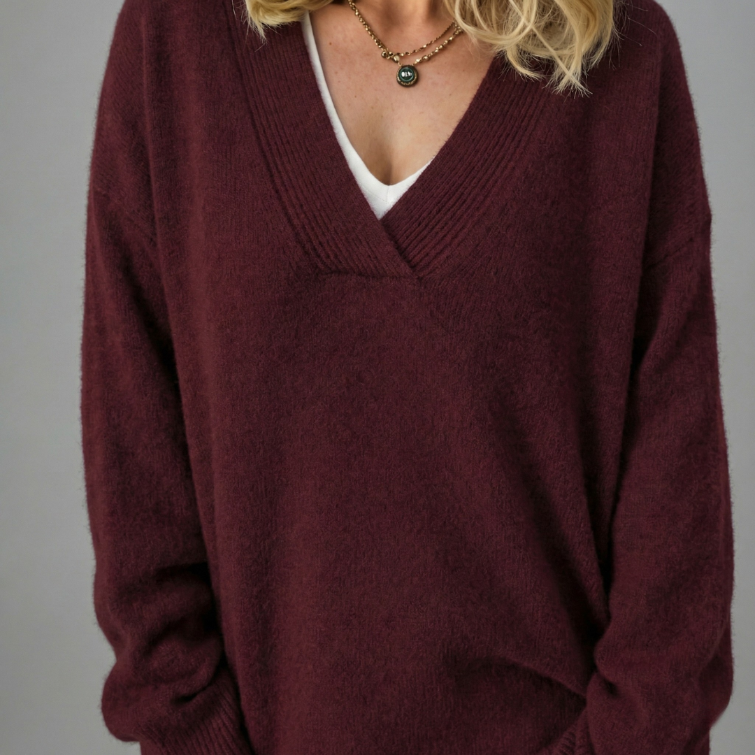 Anne | Pull en cachemire col V
