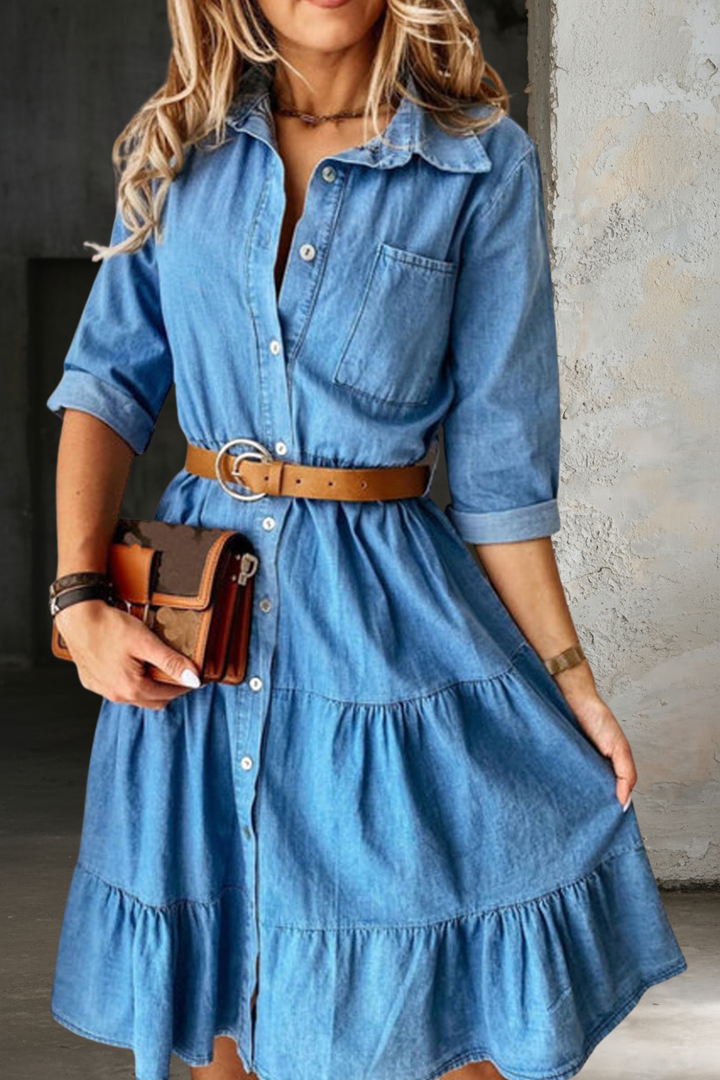 SOPHIE | Robe Mi-Longue en Jean