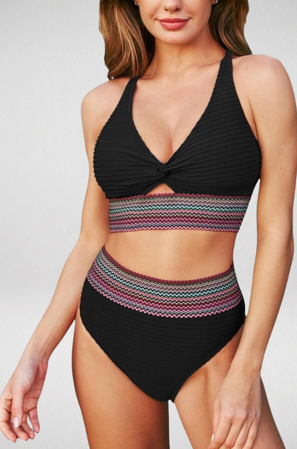 Sophie | Maillot de bain 2 pièces gainant taille haute