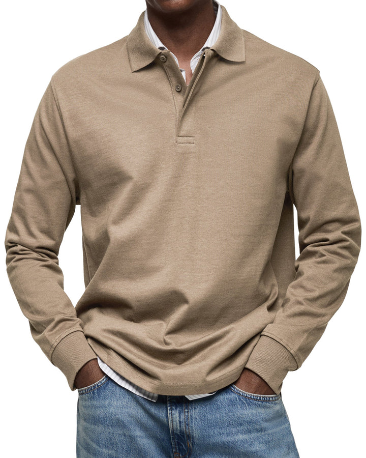 POLO ÉLÉGANT À MANCHES LONGUES POUR HOMME