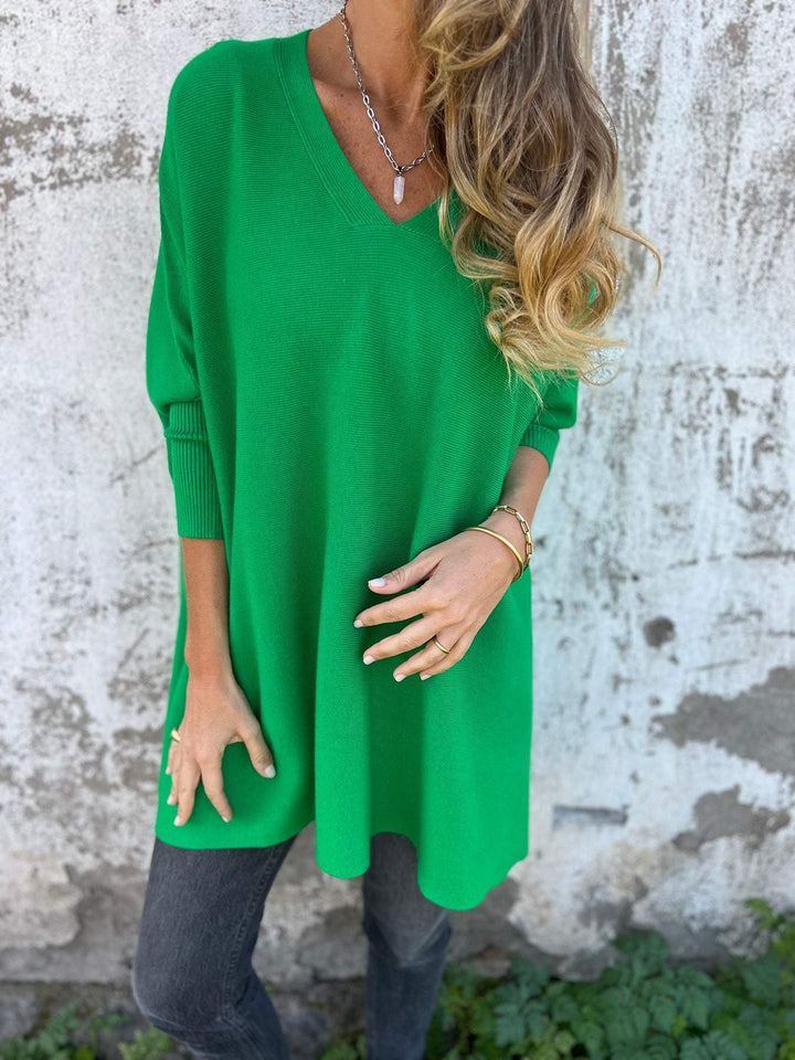 Adare | Pull long en cachemire col V