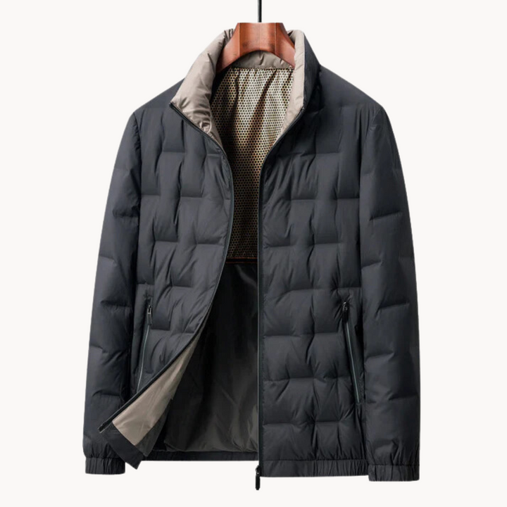 VESTE NOIRE MATELASSÉE POUR HOMME