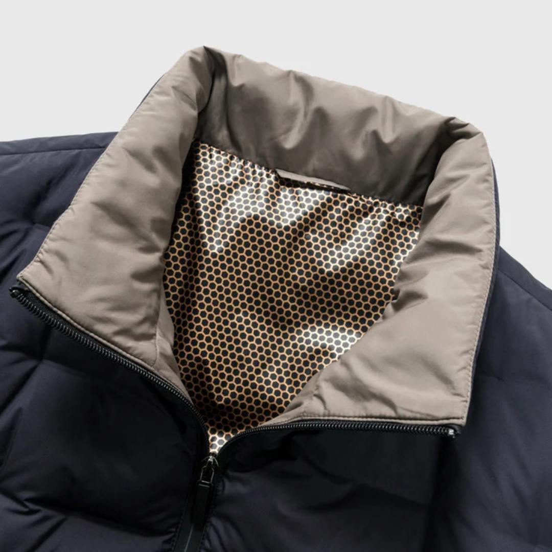 VESTE NOIRE MATELASSÉE POUR HOMME