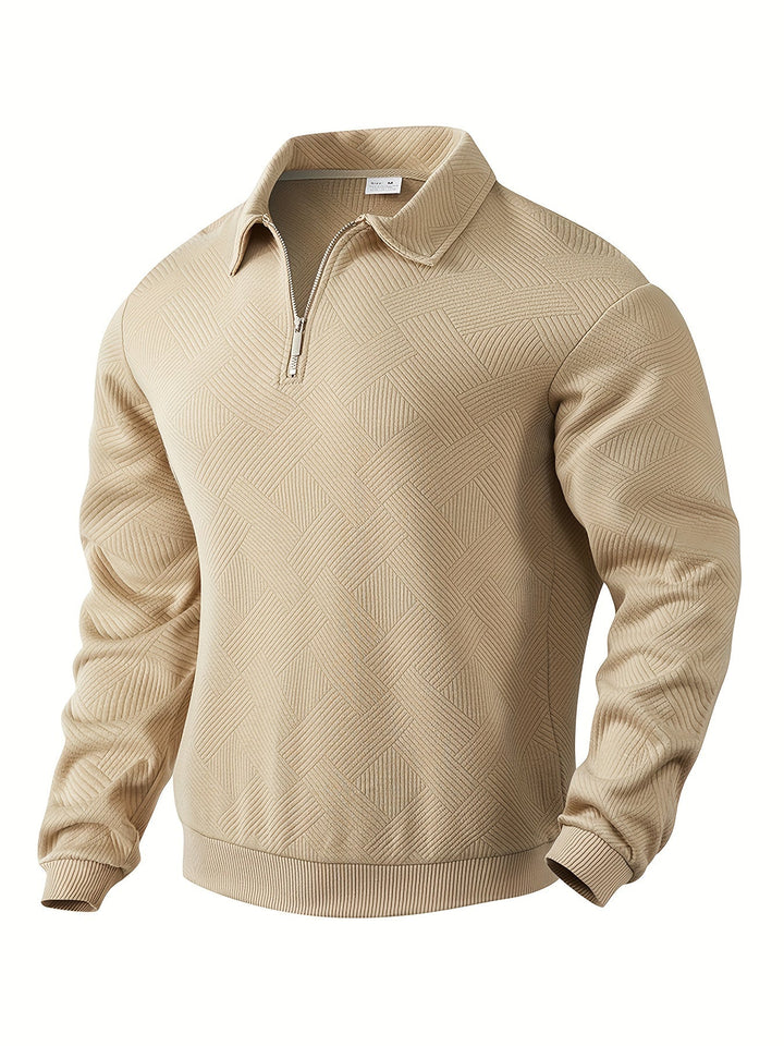 PULL À MAILLE GÉOMÉTRIQUE POUR HOMME