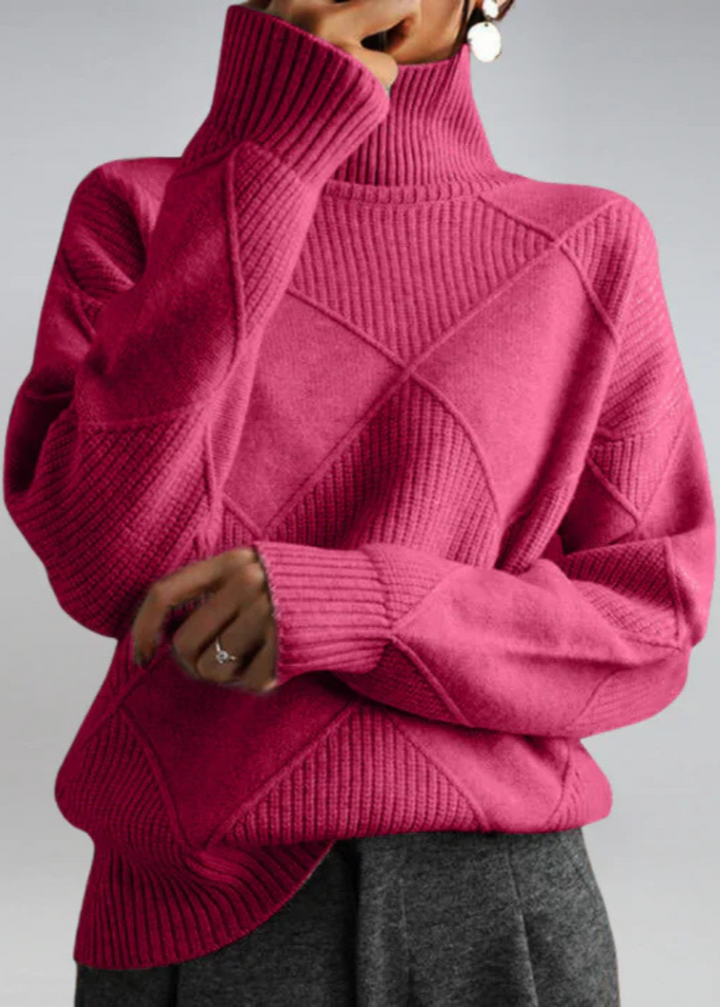 Aurélie | Pull en cachemire col roulé