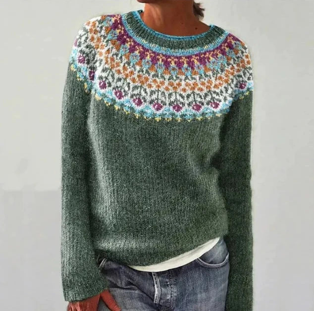 Aurore | Pull Jacquard en Cachemire & Laine Mérinos