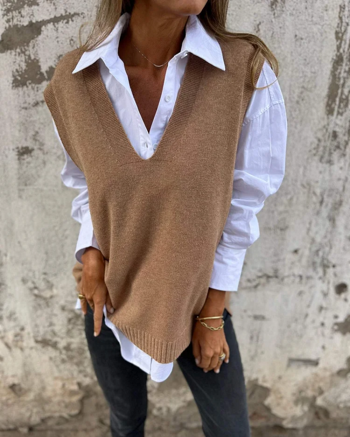 Nathalie | Gilet en cachemire col V