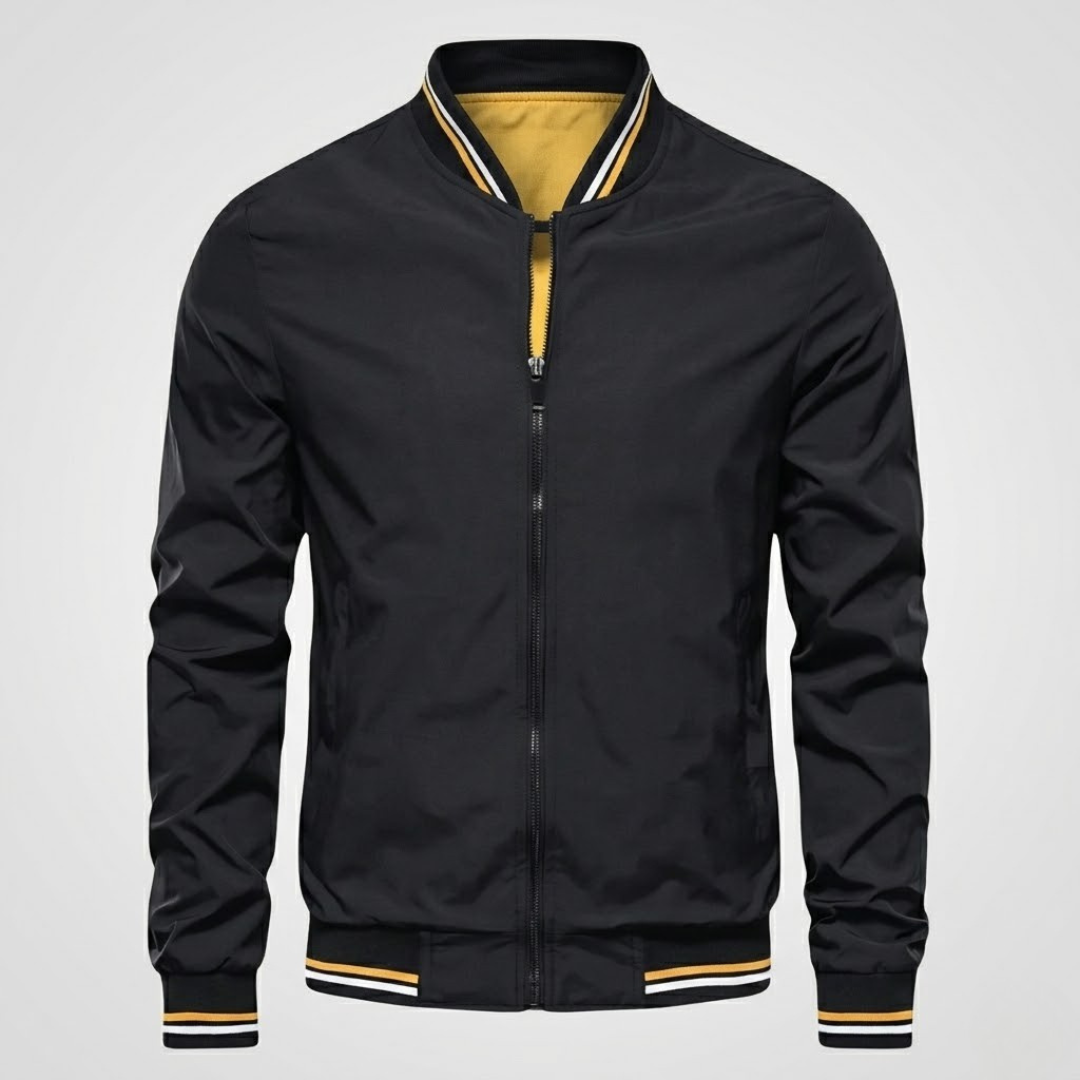 DIDIER | Blouson teddy en microfibre — bords contrastés