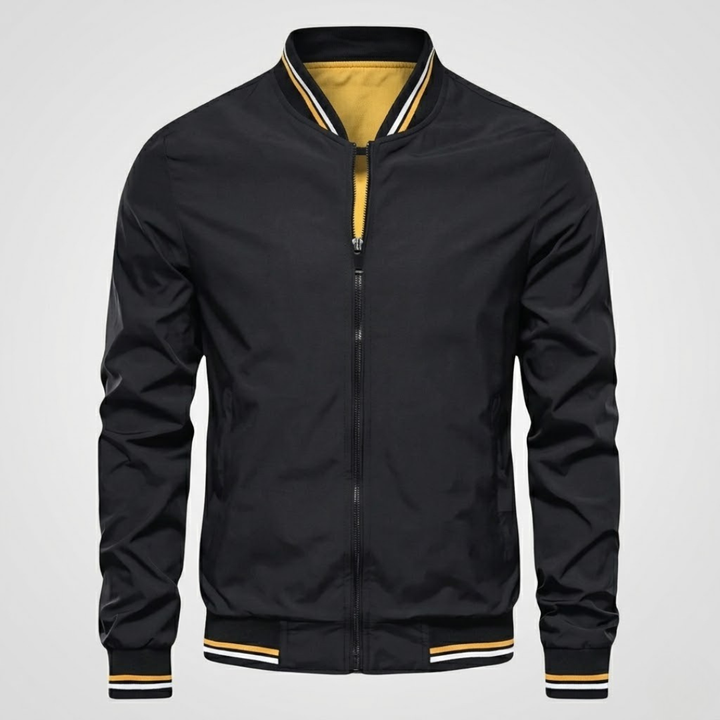 DIDIER | Blouson teddy en microfibre — bords contrastés