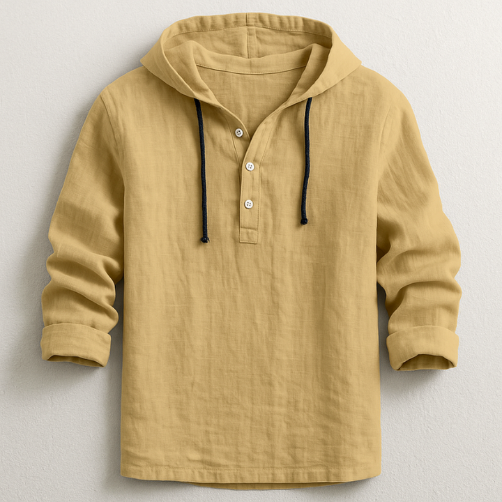SWEAT À CAPUCHE EN COTON LIN POUR HOMMES