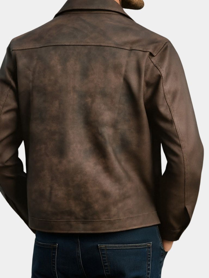 NOËL | Blouson en cuir véritable pleine fleur — coupe taillée premium