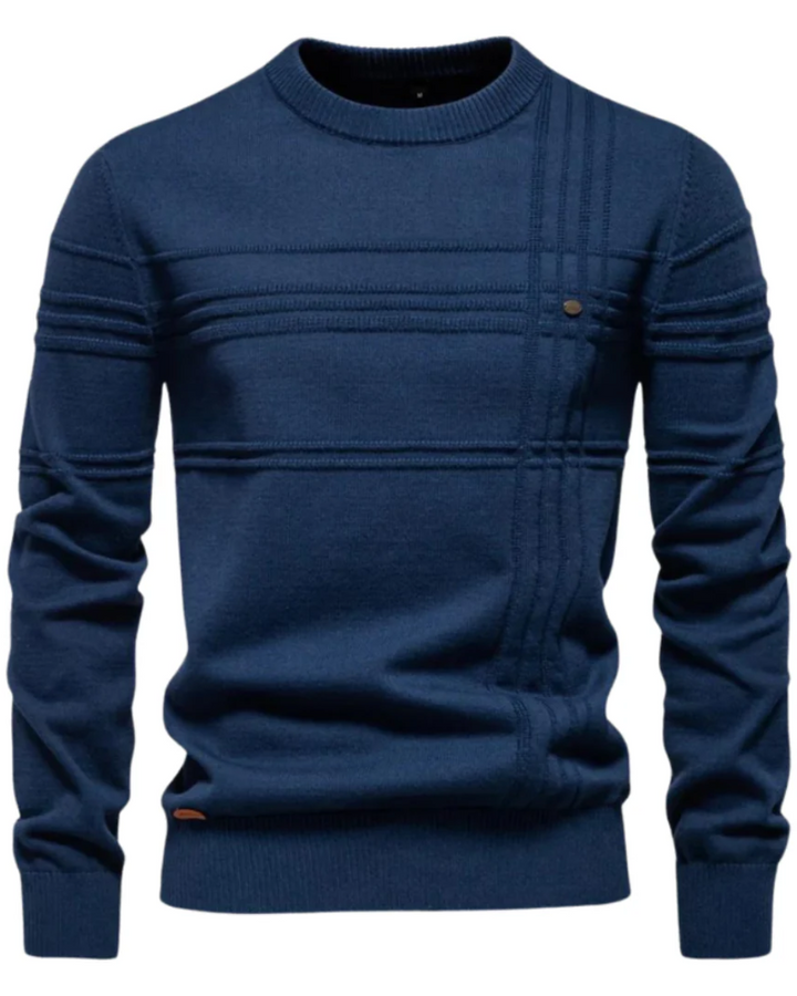 Men's Sweater With Checkered Design