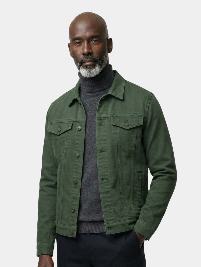 YVES | Veste casual heritage en coton brossé — esprit sportswear